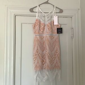 Lulus White/Cream Lace Mini Dress